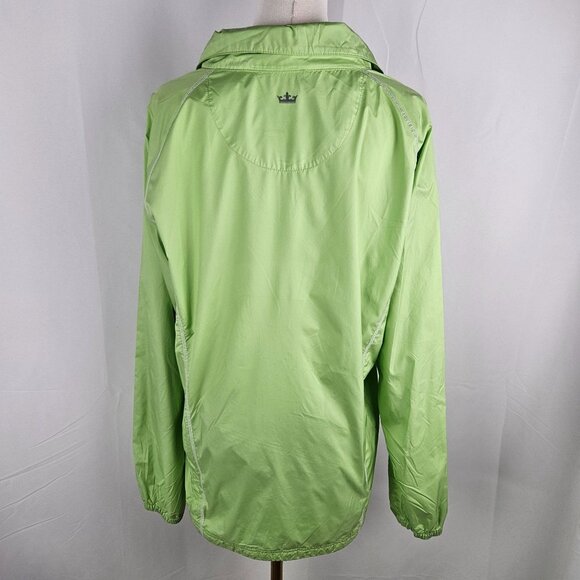 Peter Millar Element 4 Wind 1/2 Zip Pull-Over Windbreaker XL Green Kalos Golf Lo - Picture 6 of 12